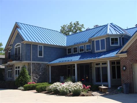 metal roof on blue house|gallery blue metal roofing.